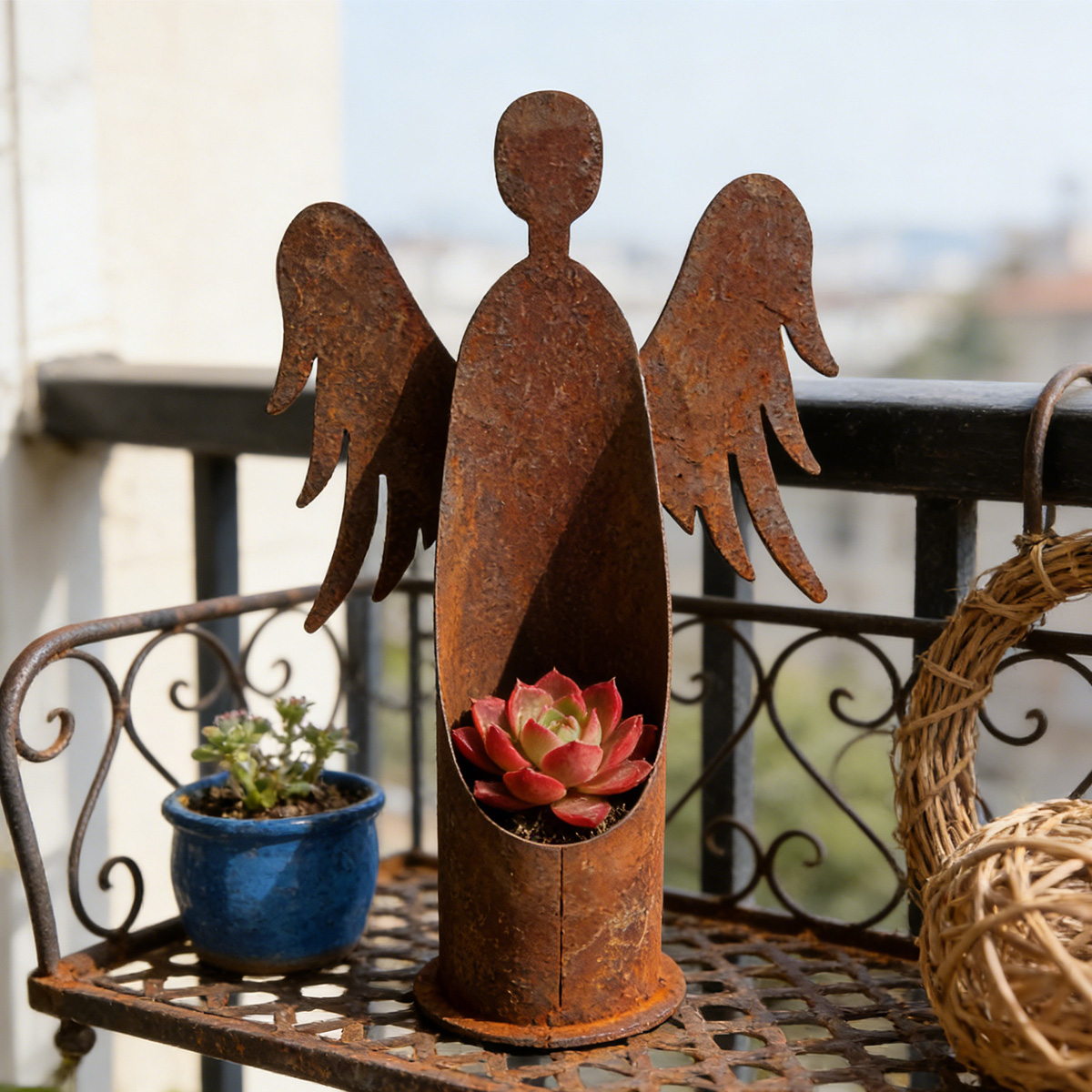 Outdoor Furniture Vintage - 1 Buah Patung Taman Besi, Patung