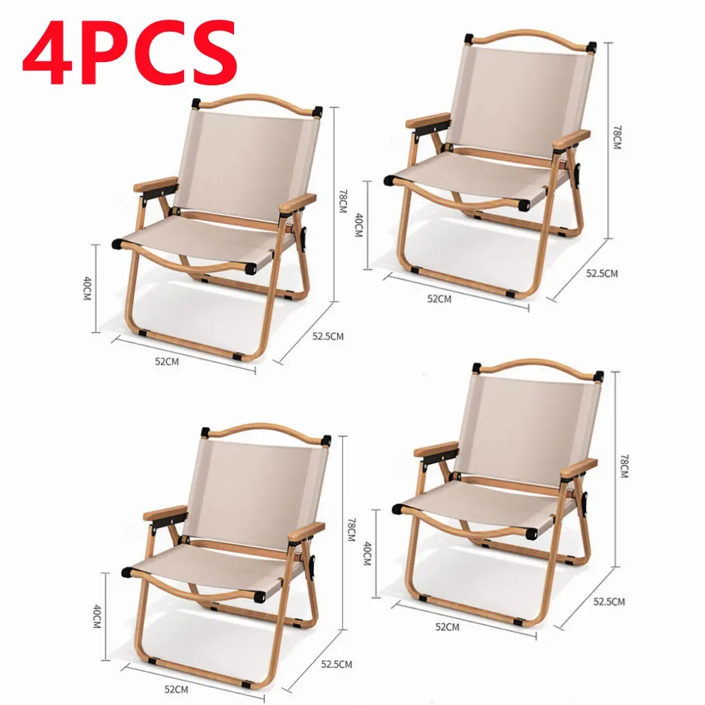 Outdoor Furniture Cheap - Kursi Kemah 4/2/1PCS-khaki portabel, kursi luar