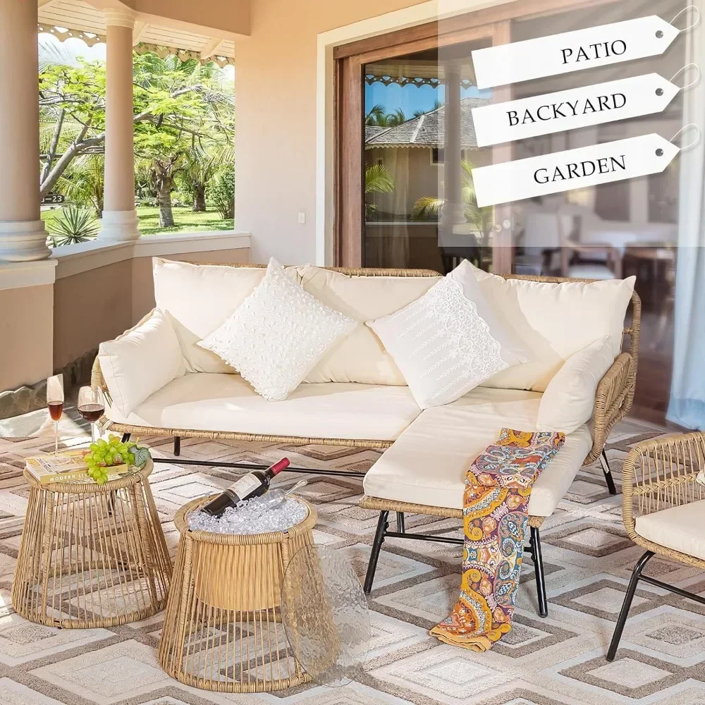 Outdoor Furniture Egg Chair - Set Furnitur Teras Luar Ruangan Boho