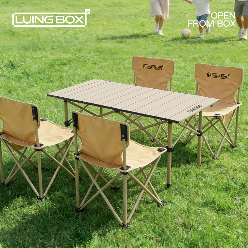 Outdoor Furniture Egg Chair - Set Meja Kursi Lipat Portabel untuk