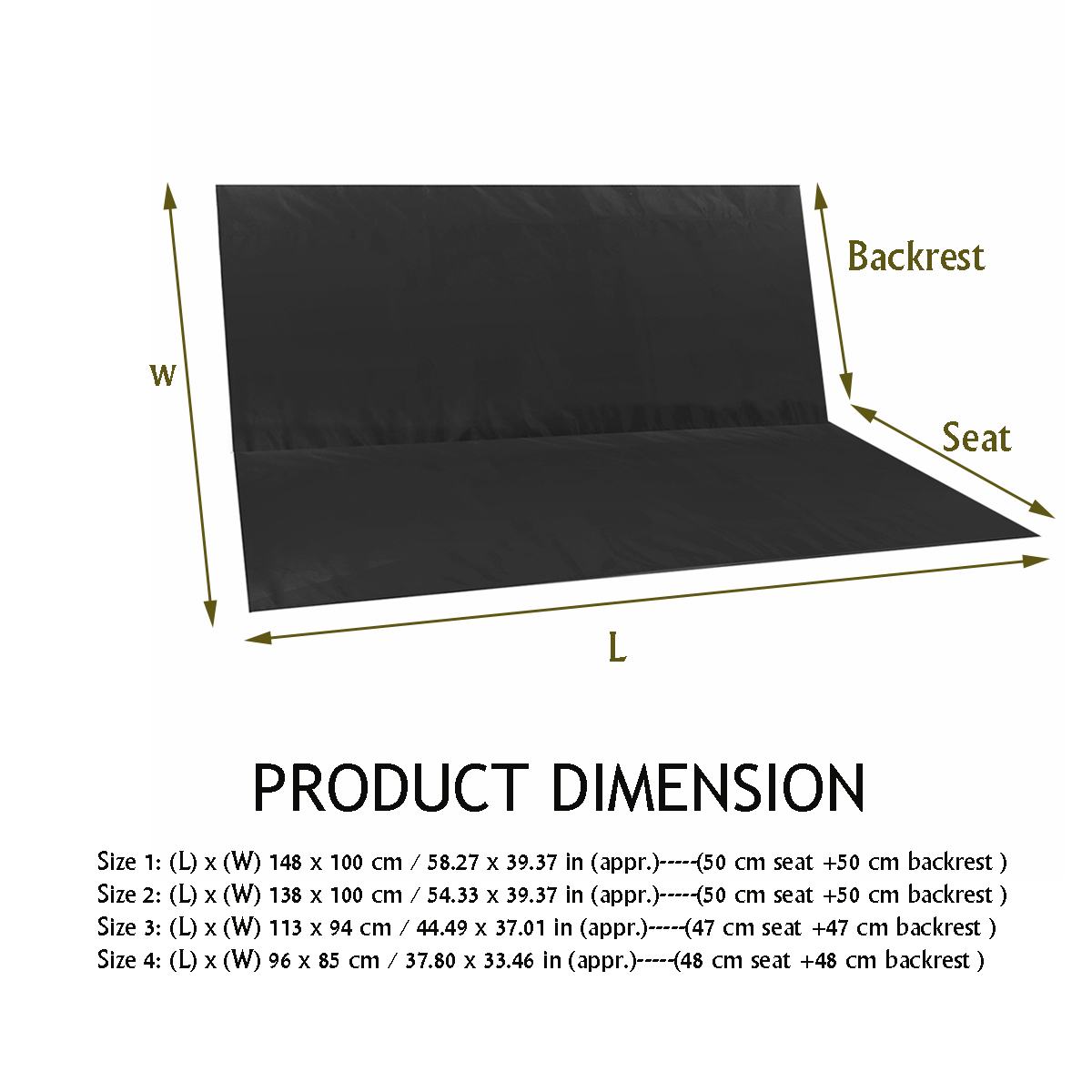 Outdoor Furniture Rocking Chair - 2/3 Kursi Penutup Ayunan Kursi Pengganti