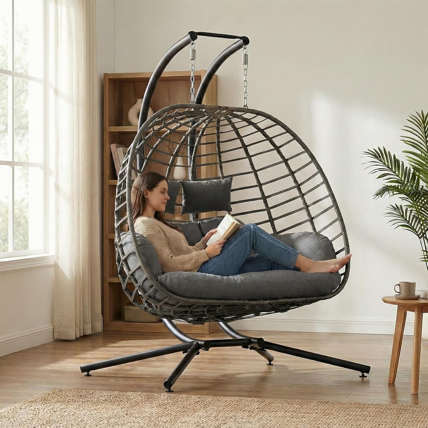 Outdoor Furniture Egg Chair - Kursi Ayun Telur 2 Orang dengan