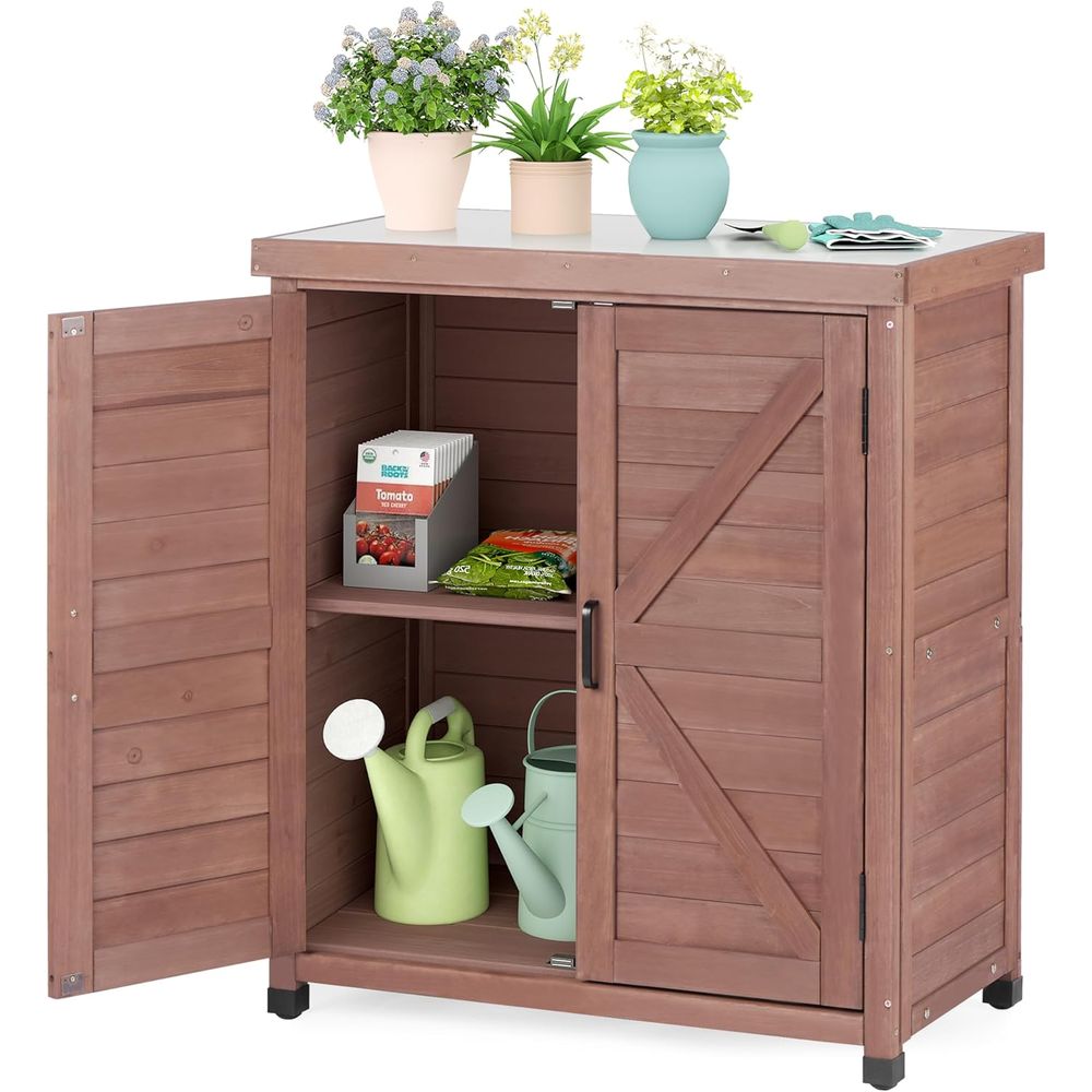 Outdoor Furniture Wood - Lemari Penyimpanan Luar Ruangan & Meja