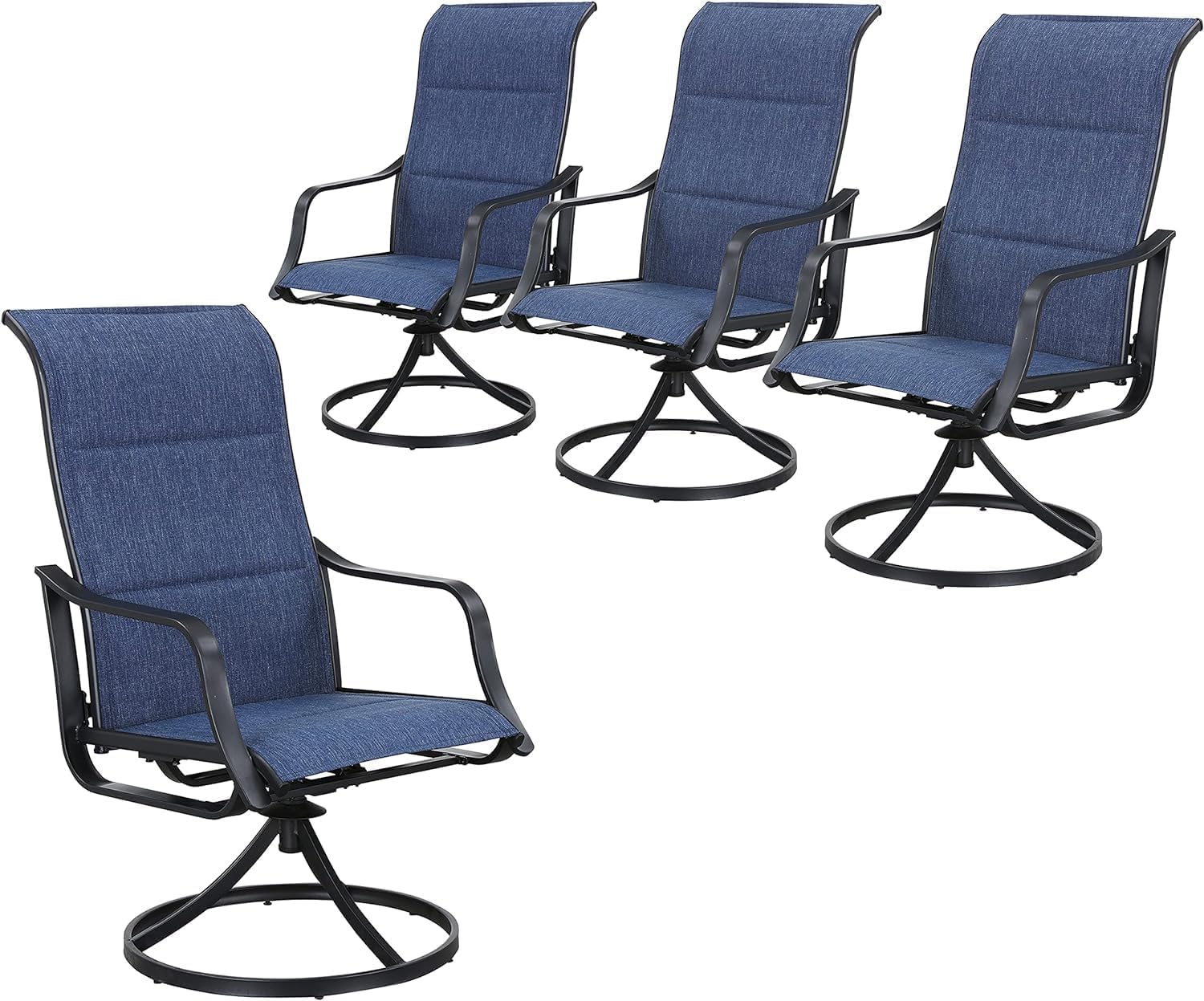 Deck Chair Lounger - Set Kursi Makan Teras Putar Luar