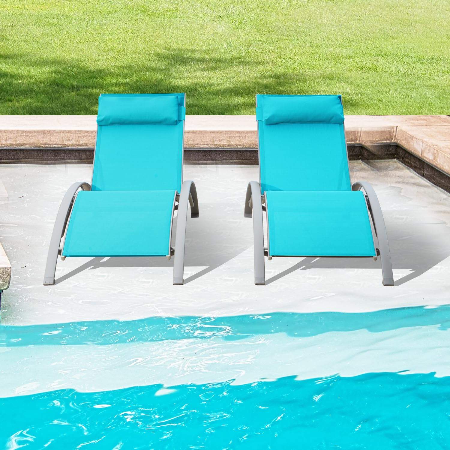 Kursi Santai Aluminium untuk L - Deck Chair Lounger ulasan dan harga