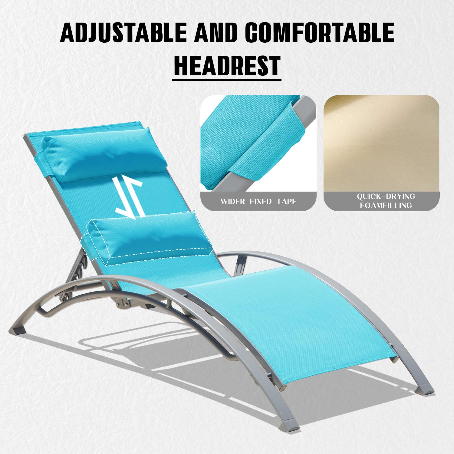 Kursi Santai Aluminium untuk L - Deck Chair Lounger ulasan dan harga