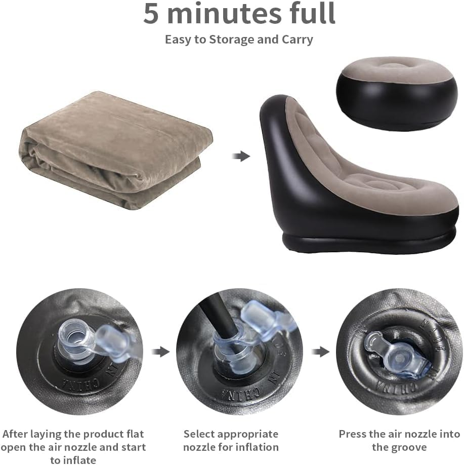 2 Buah Kursi Sofa Tiup Lipat ( - Outdoor Furniture Cheap ulasan dan harga