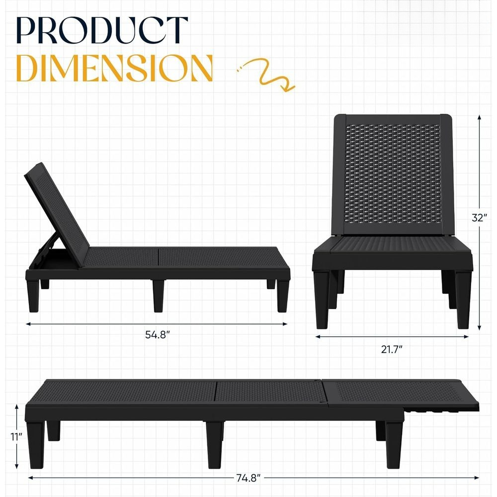 Set 2 Kursi Sandaran 5 Posisi  - Deck Chair Lounger ulasan dan harga