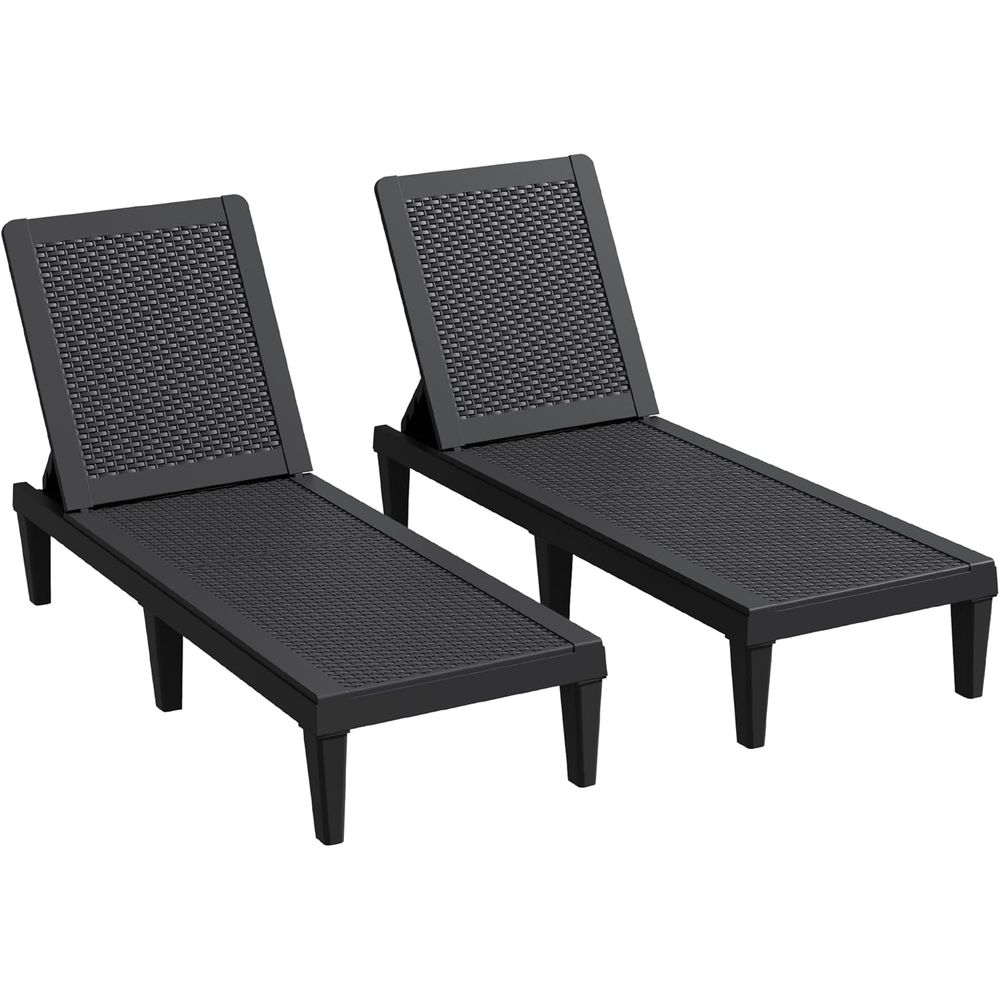 Set 2 Kursi Sandaran 5 Posisi  - Deck Chair Lounger ulasan dan harga