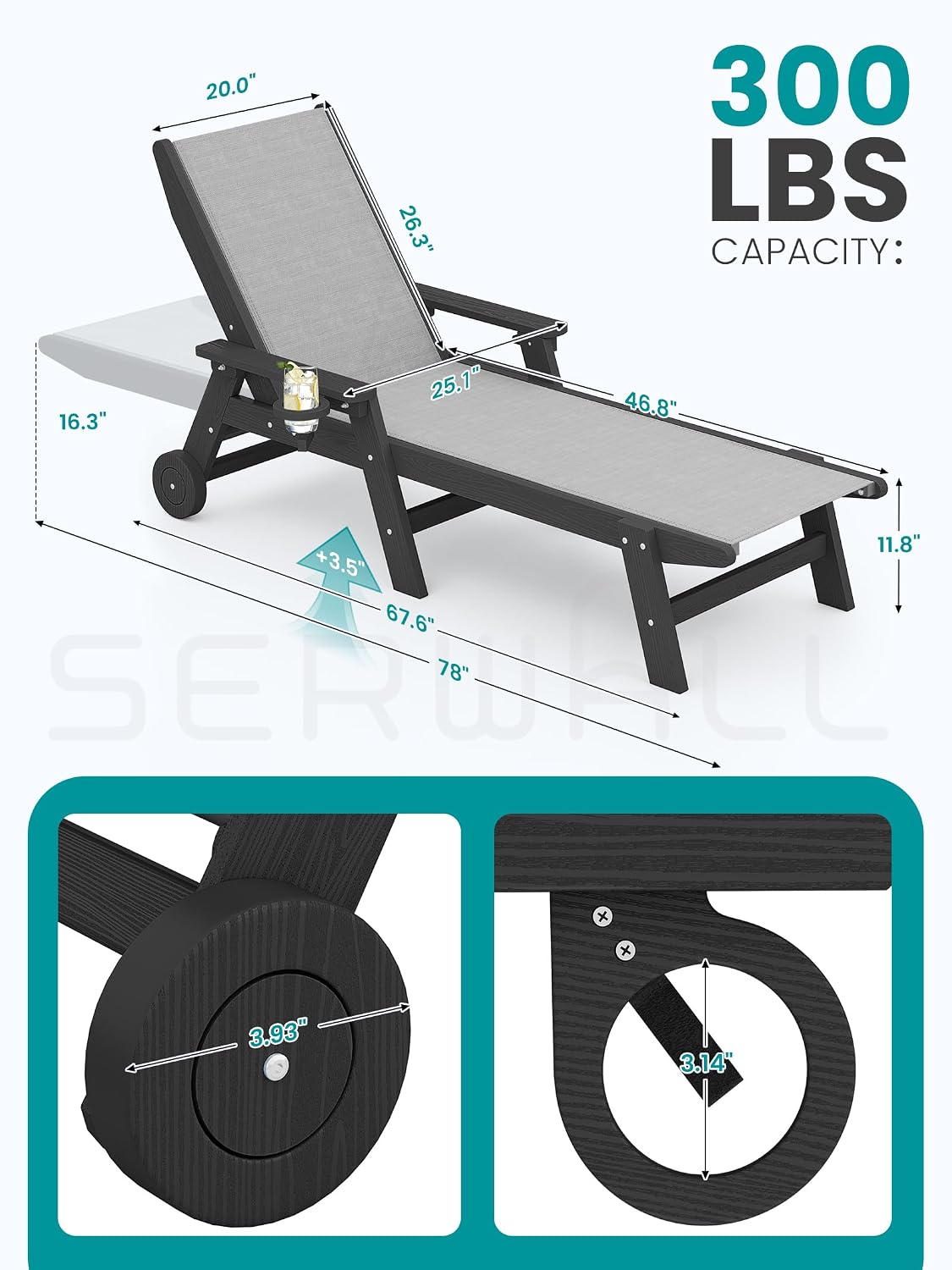 Set Kursi Santai Patio Chaise  - Deck Chair Lounger ulasan dan harga