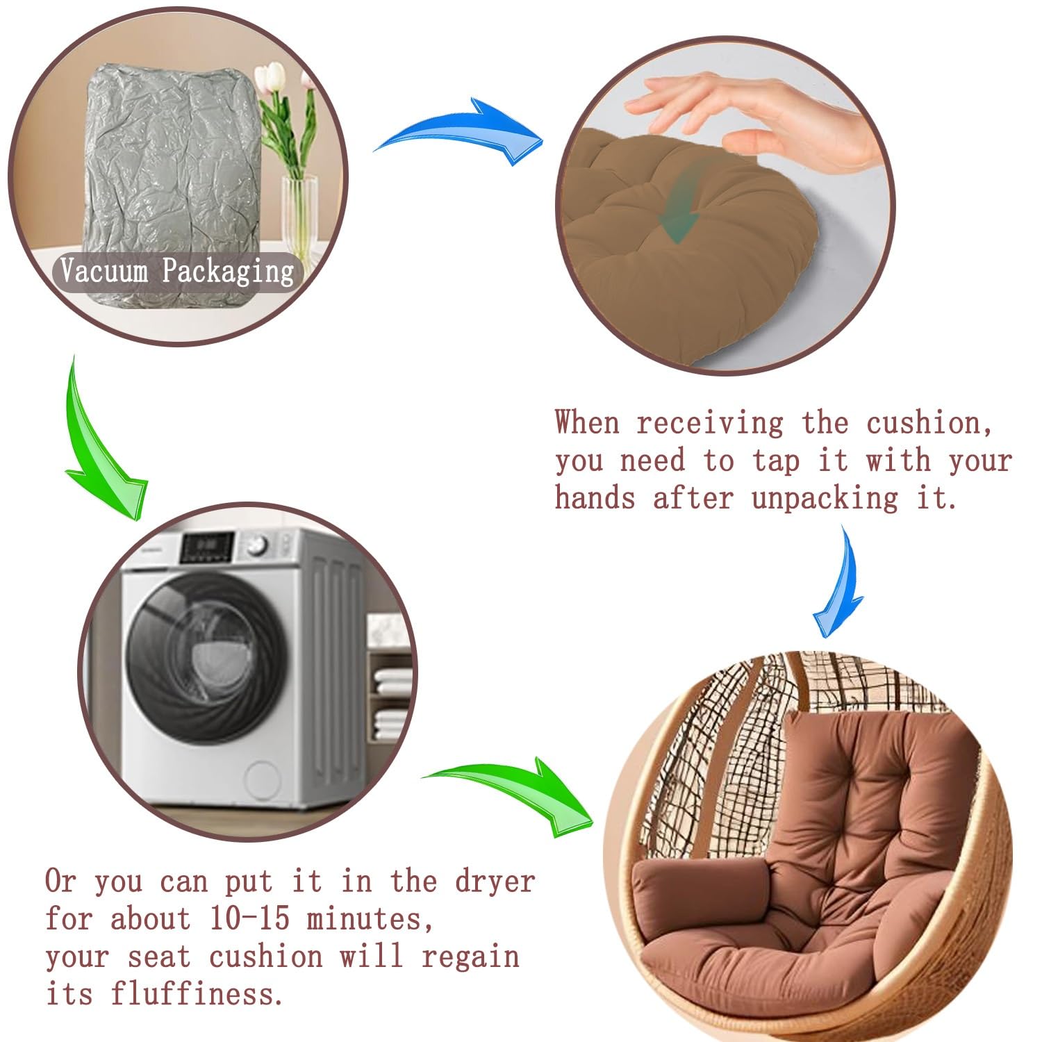 Pengganti Bantal Kursi Telur,  - Outdoor Furniture Replacement Fabric ulasan dan harga