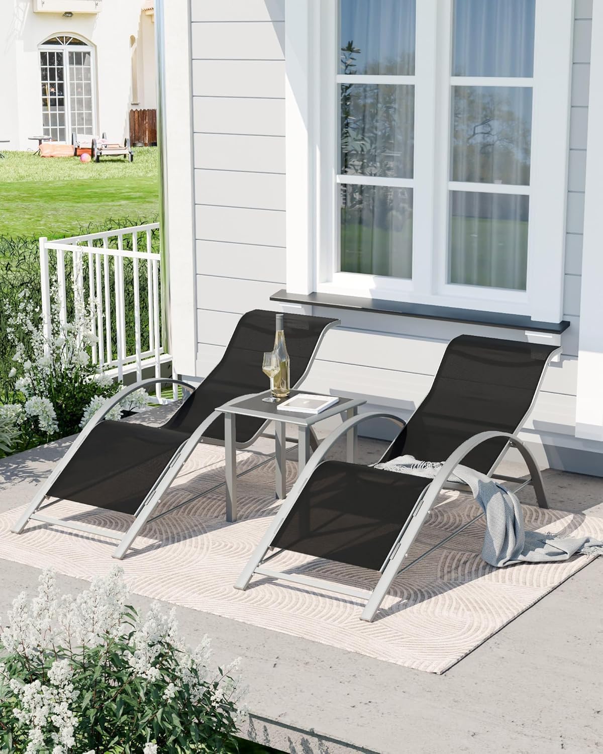 Set Kursi Santai Tepi Kolam Re - Deck Chair Lounger ulasan dan harga