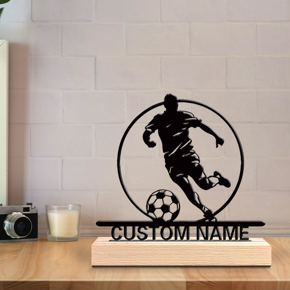Patung Logam Pemain Sepak Bola - Outdoor Furniture Wood ulasan dan harga