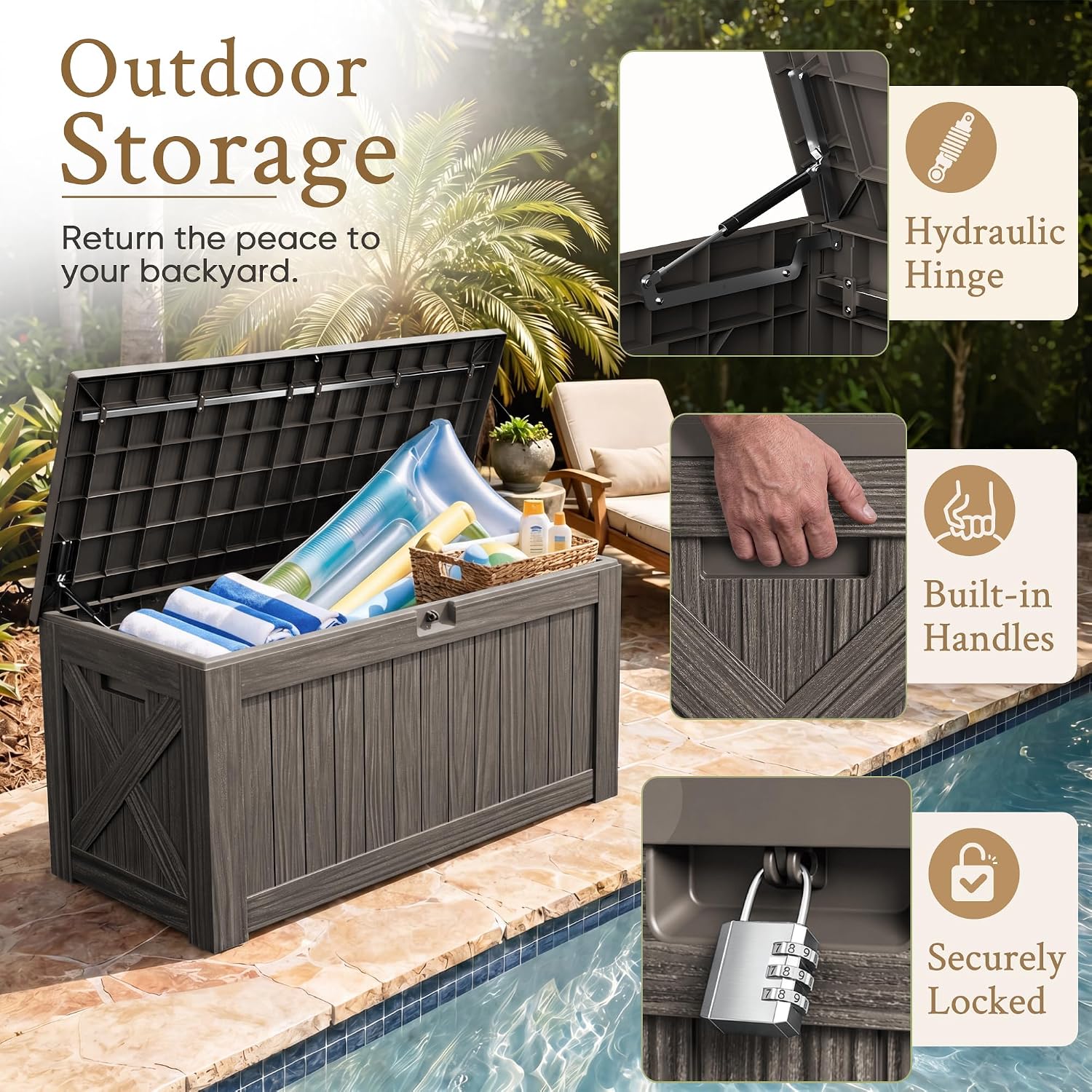 Kotak Penyimpanan Luar Ruangan - Outdoor Furniture Wood ulasan dan harga