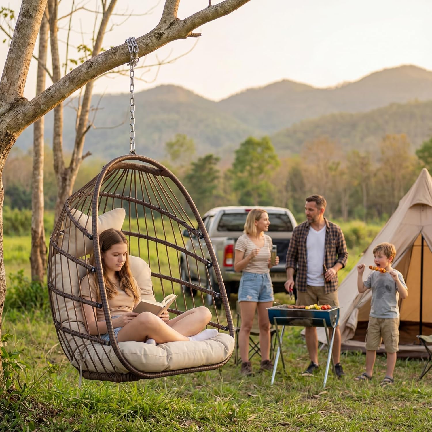 Kursi Telur Gantung Luar Ruang - Outdoor Furniture Egg Chair ulasan dan harga