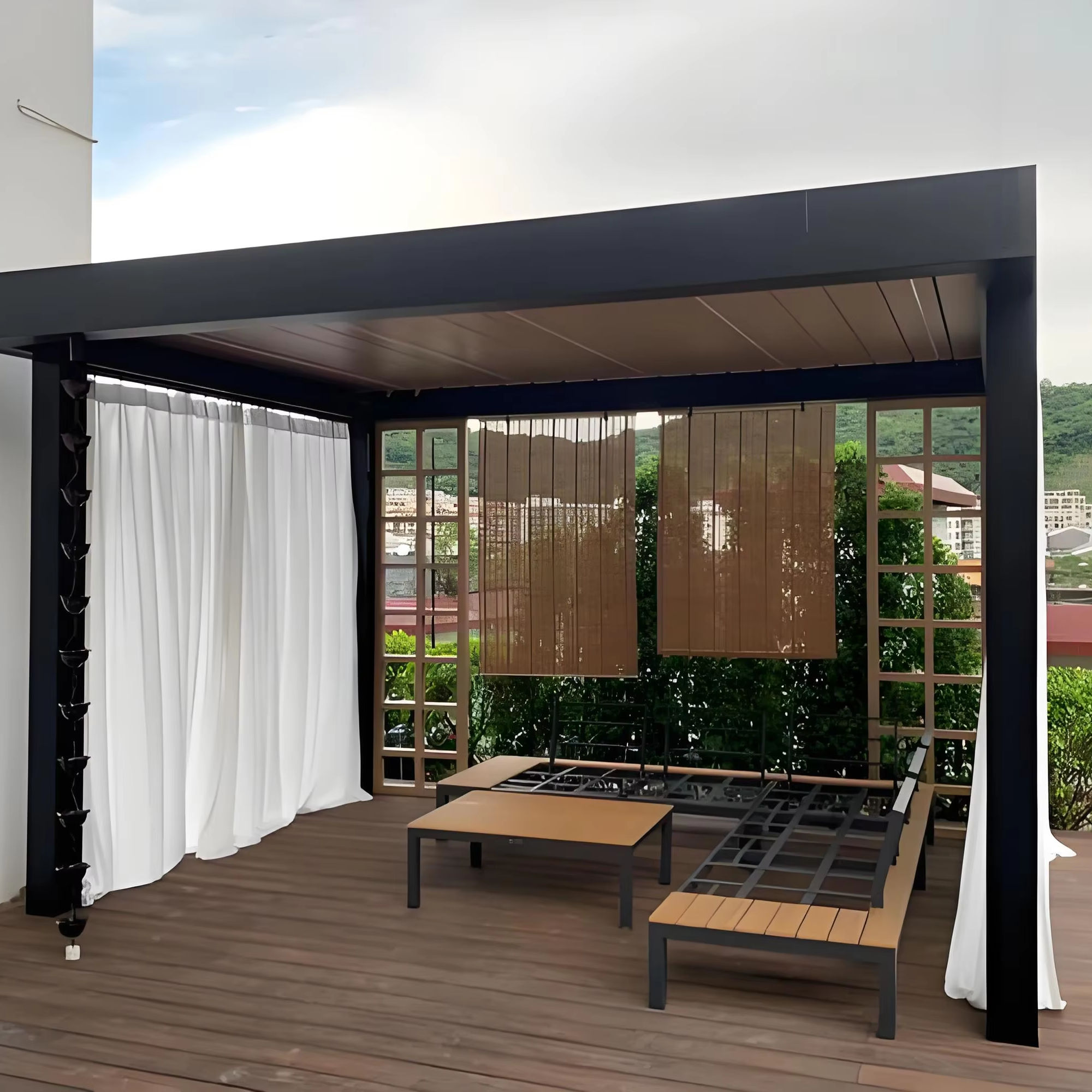 Gazebo Persegi Panjang dari Al - Outdoor Furniture For Pool ulasan dan harga