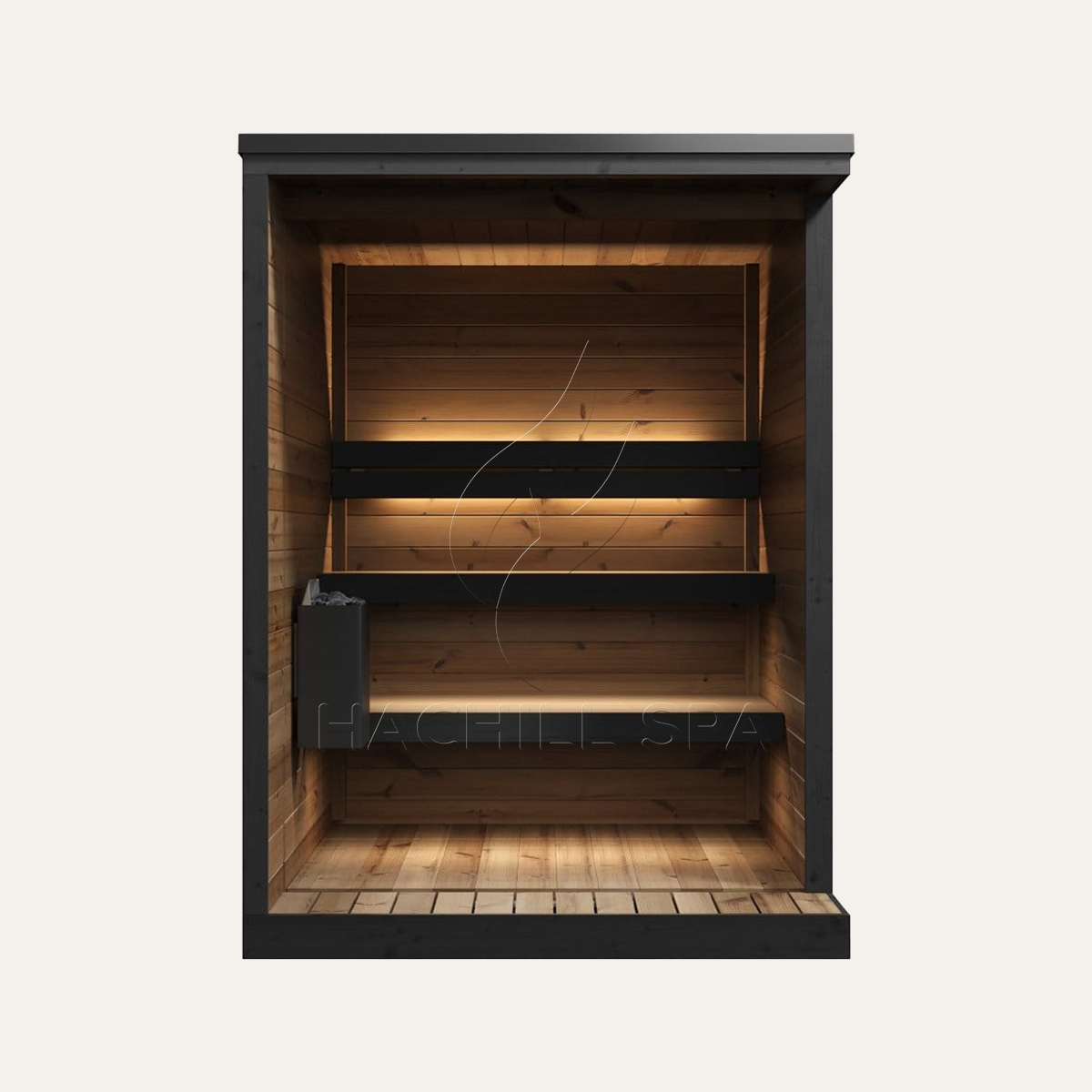 Sauna Luar Ruangan Gym untuk 4 - Outdoor Furniture Wood ulasan dan harga