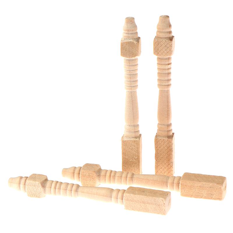 4 Buah 1:12 Rumah Boneka Minia - Outdoor Furniture Wood ulasan dan harga