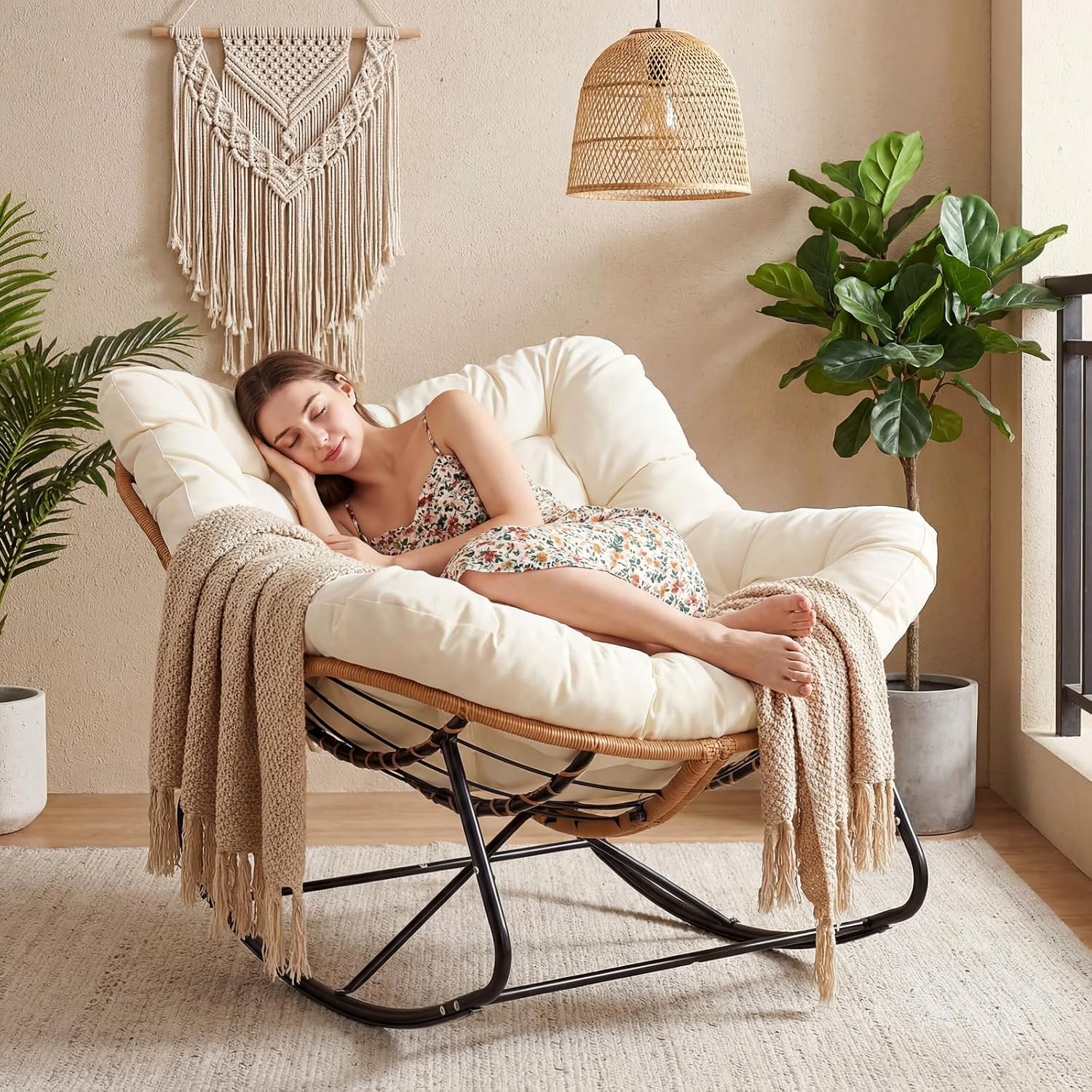 Kursi Goyang Papasan Luar Ruan - Outdoor Furniture Egg Chair ulasan dan harga